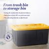 imageHOMZ 2Pack Durabilt Heavy Duty Plastic Storage Bins with Lids 15 Gallon GreenRed  Stackable Container Boxes for Holiday Attic and Garage OrganizationBlack BaseYellow Lid