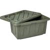 imageHOMZ 2Pack Durabilt Heavy Duty Plastic Storage Bins with Lids 15 Gallon GreenRed  Stackable Container Boxes for Holiday Attic and Garage OrganizationCamo Green