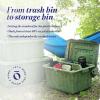 imageHOMZ 2Pack Durabilt Heavy Duty Plastic Storage Bins with Lids 15 Gallon GreenRed  Stackable Container Boxes for Holiday Attic and Garage OrganizationCamo Green