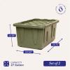 imageHOMZ 2Pack Durabilt Heavy Duty Plastic Storage Bins with Lids 15 Gallon GreenRed  Stackable Container Boxes for Holiday Attic and Garage OrganizationCamo Green