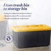 imageHOMZ 2Pack Durabilt Heavy Duty Plastic Storage Bins with Lids 27 Gallon BlackYellow  Stackable Container Boxes for Home Attic and Garage Organization