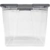 imageHOMZ 2Pack Secure Latch Clear Plastic Storage Organizer Bins 64 Quart Gray Lid  HeavyDuty Container Boxes with Lids for Home Office and GarageGray Lid