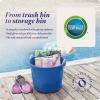 imageHOMZ 2Pack Utility Tub Large Plastic Storage Bucket with Rope Handles 17 Gallon Black  Portable Indoor and Outdoor Buckets for Kitchen Laundry Garden Bathroom and Garage OrganizationBlue