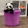 imageHOMZ 2Pack Utility Tub Large Plastic Storage Bucket with Rope Handles 17 Gallon Black  Portable Indoor and Outdoor Buckets for Kitchen Laundry Garden Bathroom and Garage OrganizationOrchid