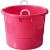 imageHOMZ 2Pack Utility Tub Large Plastic Storage Bucket with Rope Handles 18 Gallon Blue  Portable Indoor and Outdoor Buckets for Kitchen Laundry Garden Bathroom and Garage OrganizationPink