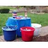 imageHOMZ 2Pack Utility Tub Large Plastic Storage Bucket with Rope Handles 18 Gallon Blue  Portable Indoor and Outdoor Buckets for Kitchen Laundry Garden Bathroom and Garage OrganizationBlue