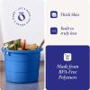 imageHOMZ 2Pack Utility Tub Large Plastic Storage Bucket with Rope Handles 18 Gallon Blue  Portable Indoor and Outdoor Buckets for Kitchen Laundry Garden Bathroom and Garage OrganizationBlue