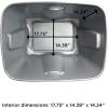 imageHOMZ 4Pack Durable Molded Bin Plastic Storage Containers wLids 10 Gallon Blue  Stackable Organizer Totes and Boxes for Bedroom Kitchen and Garage OrganizationTitanium Silver