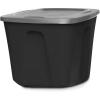 imageHOMZ 4Pack Durable Molded Bin Plastic Storage Containers wLids 10 Gallon Blue  Stackable Organizer Totes and Boxes for Bedroom Kitchen and Garage OrganizationBlack