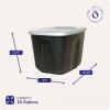 imageHOMZ 4Pack Durable Molded Bin Plastic Storage Containers wLids 10 Gallon Blue  Stackable Organizer Totes and Boxes for Bedroom Kitchen and Garage OrganizationBlack