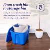 imageHOMZ 4Pack Durable Molded Bin Plastic Storage Containers wLids 10 Gallon Blue  Stackable Organizer Totes and Boxes for Bedroom Kitchen and Garage OrganizationBlue