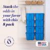 imageHOMZ 4Pack Durable Molded Bin Plastic Storage Containers wLids 10 Gallon Blue  Stackable Organizer Totes and Boxes for Bedroom Kitchen and Garage OrganizationBlue