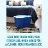imageHOMZ 4Pack Durable Molded Bin Plastic Storage Containers wLids 10 Gallon Blue  Stackable Organizer Totes and Boxes for Bedroom Kitchen and Garage OrganizationTitanium Silver