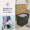 imageHOMZ 4Pack Durable Molded Bin Plastic Storage Containers wLids 10 Gallon Blue  Stackable Organizer Totes and Boxes for Bedroom Kitchen and Garage OrganizationBlack