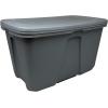 imageHOMZ 4Pack Durable Molded Bin Plastic Storage Containers wLids 10 Gallon Blue  Stackable Organizer Totes and Boxes for Bedroom Kitchen and Garage OrganizationTitanium Silver