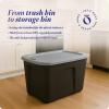 imageHOMZ 4Pack Durable Molded Bin Plastic Storage Containers wLids 10 Gallon Blue  Stackable Organizer Totes and Boxes for Bedroom Kitchen and Garage OrganizationBlack