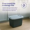 imageHOMZ 4Pack Durable Molded Bin Plastic Storage Containers wLids 10 Gallon Blue  Stackable Organizer Totes and Boxes for Bedroom Kitchen and Garage OrganizationBlack