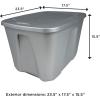 imageHOMZ 4Pack Durable Molded Bin Plastic Storage Containers wLids 10 Gallon Blue  Stackable Organizer Totes and Boxes for Bedroom Kitchen and Garage OrganizationTitanium Silver