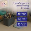 imageHOMZ 4Pack Durable Molded Bin Plastic Storage Containers wLids 10 Gallon Blue  Stackable Organizer Totes and Boxes for Bedroom Kitchen and Garage OrganizationBlack