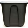 imageHOMZ 4Pack Durable Molded Bin Plastic Storage Containers wLids 10 Gallon Blue  Stackable Organizer Totes and Boxes for Bedroom Kitchen and Garage OrganizationBlack