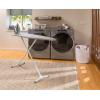 imageHomz TLeg Clothes Ironing Board Portable Compact Foldable Standard Size Adjustable Height with Foam Pad ampamp Cotton Cover Charcoal GrayCharcoal Gray