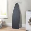 imageHomz TLeg Clothes Ironing Board Portable Compact Foldable Standard Size Adjustable Height with Foam Pad ampamp Cotton Cover Charcoal GrayGray