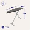 imageHomz TLeg Clothes Ironing Board Portable Compact Foldable Standard Size Adjustable Height with Foam Pad ampamp Cotton Cover Charcoal GrayGray