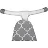 imageHomz TLeg Clothes Ironing Board Portable Compact Foldable Standard Size Adjustable Height with Foam Pad ampamp Cotton Cover Charcoal GrayGray Lattice