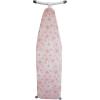 imageHomz TLeg Clothes Ironing Board Portable Compact Foldable Standard Size Adjustable Height with Foam Pad ampamp Cotton Cover Charcoal GrayPink Peony