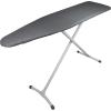 imageHomz TLeg Clothes Ironing Board Portable Compact Foldable Standard Size Adjustable Height with Foam Pad ampamp Cotton Cover Charcoal GrayCharcoal Gray