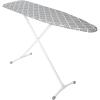 imageHomz TLeg Clothes Ironing Board Portable Compact Foldable Standard Size Adjustable Height with Foam Pad ampamp Cotton Cover Charcoal GrayGray Lattice