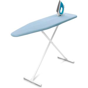 imageHomz TLeg Clothes Ironing Board Portable Compact Foldable Standard Size Adjustable Height with Foam Pad ampamp Cotton Cover Charcoal GrayBlue