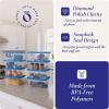 imageHOMZ 10Pack Snaplock Small Clear Plastic Storage Organizer Bins wLids 6 Quart Gray  Stackable Container Boxes for Bedroom Bathroom Garage and Office OrganizationBlue Lid