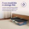 imageHOMZ 10Pack Snaplock Small Clear Plastic Storage Organizer Bins wLids 6 Quart Gray  Stackable Container Boxes for Bedroom Bathroom Garage and Office OrganizationGray Lid