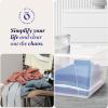 imageHOMZ 10Pack Snaplock Small Clear Plastic Storage Organizer Bins wLids 6 Quart Gray  Stackable Container Boxes for Bedroom Bathroom Garage and Office OrganizationWhite Lid