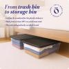 imageHOMZ 10Pack Snaplock Small Clear Plastic Storage Organizer Bins wLids 6 Quart Gray  Stackable Container Boxes for Bedroom Bathroom Garage and Office OrganizationGray Lid