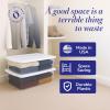 imageHOMZ 10Pack Snaplock Small Clear Plastic Storage Organizer Bins wLids 6 Quart Gray  Stackable Container Boxes for Bedroom Bathroom Garage and Office OrganizationWhite Lid