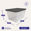 imageHOMZ 10Pack Snaplock Small Clear Plastic Storage Organizer Bins wLids 6 Quart Gray  Stackable Container Boxes for Bedroom Bathroom Garage and Office OrganizationGray Lid