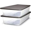 imageHOMZ 10Pack Snaplock Small Clear Plastic Storage Organizer Bins wLids 6 Quart Gray  Stackable Container Boxes for Bedroom Bathroom Garage and Office OrganizationGray Lid