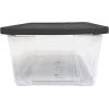 imageHOMZ 10Pack Snaplock Small Clear Plastic Storage Organizer Bins wLids 6 Quart Gray  Stackable Container Boxes for Bedroom Bathroom Garage and Office OrganizationGray Lid