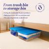 imageHOMZ 10Pack Snaplock Small Clear Plastic Storage Organizer Bins wLids 6 Quart Gray  Stackable Container Boxes for Bedroom Bathroom Garage and Office OrganizationBlue Lid