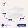 imageHOMZ 10Pack Snaplock Small Clear Plastic Storage Organizer Bins wLids 6 Quart Gray  Stackable Container Boxes for Bedroom Bathroom Garage and Office OrganizationWhite Lid