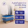 imageHOMZ 10Pack Snaplock Small Clear Plastic Storage Organizer Bins wLids 6 Quart Gray  Stackable Container Boxes for Bedroom Bathroom Garage and Office OrganizationBlue Lid