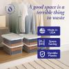 imageHOMZ 10Pack Snaplock Small Clear Plastic Storage Organizer Bins wLids 6 Quart Gray  Stackable Container Boxes for Bedroom Bathroom Garage and Office OrganizationWhite Lid