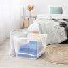 imageHOMZ 10Pack Snaplock Small Clear Plastic Storage Organizer Bins wLids 6 Quart Gray  Stackable Container Boxes for Bedroom Bathroom Garage and Office OrganizationWhite Lid