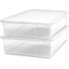 imageHOMZ 10Pack Snaplock Small Clear Plastic Storage Organizer Bins wLids 6 Quart Gray  Stackable Container Boxes for Bedroom Bathroom Garage and Office OrganizationWhite Lid