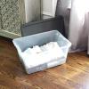 imageHOMZ 10Pack Snaplock Small Clear Plastic Storage Organizer Bins wLids 6 Quart Gray  Stackable Container Boxes for Bedroom Bathroom Garage and Office OrganizationGray Lid