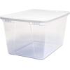 imageHOMZ 10Pack Snaplock Small Clear Plastic Storage Organizer Bins wLids 6 Quart Gray  Stackable Container Boxes for Bedroom Bathroom Garage and Office OrganizationWhite Lid