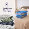 imageHOMZ 10Pack Snaplock Small Clear Plastic Storage Organizer Bins wLids 6 Quart Gray  Stackable Container Boxes for Bedroom Bathroom Garage and Office OrganizationBlue Lid