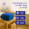 imageHOMZ 10Pack Snaplock Small Clear Plastic Storage Organizer Bins wLids 6 Quart Gray  Stackable Container Boxes for Bedroom Bathroom Garage and Office OrganizationBlue Lid